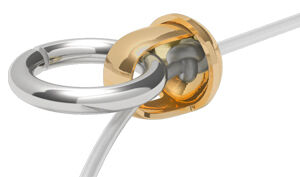 Jump ring attached to bead tip